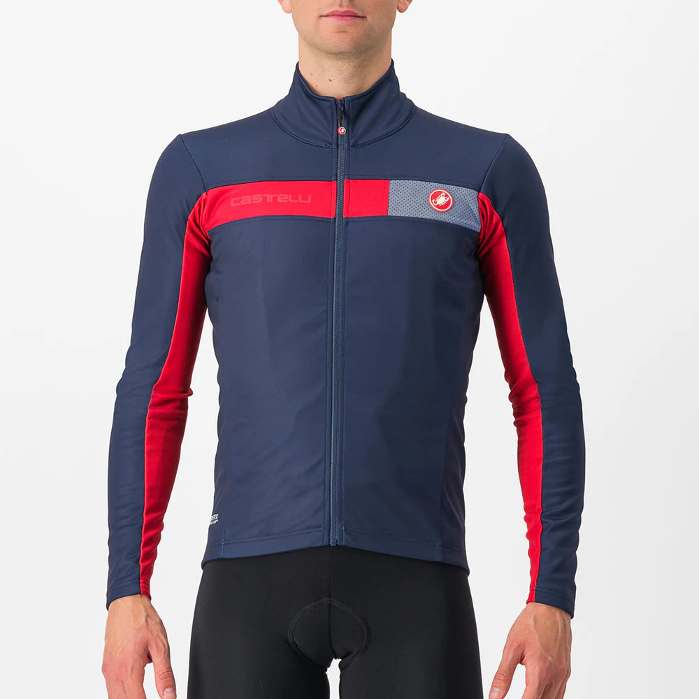 CASTELLI Mortirolo 6S Jacket Belgian Blue Red Silver Reflex Castelli SA