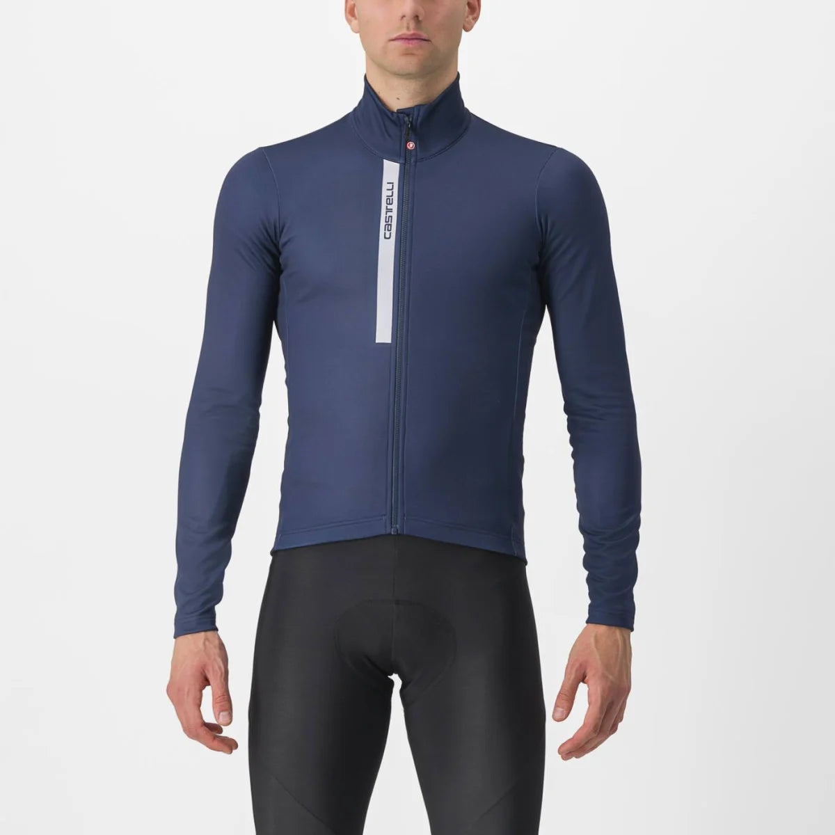 CASTELLI Entrata Thermal Jersey - Belgian Blue / Silver Gray