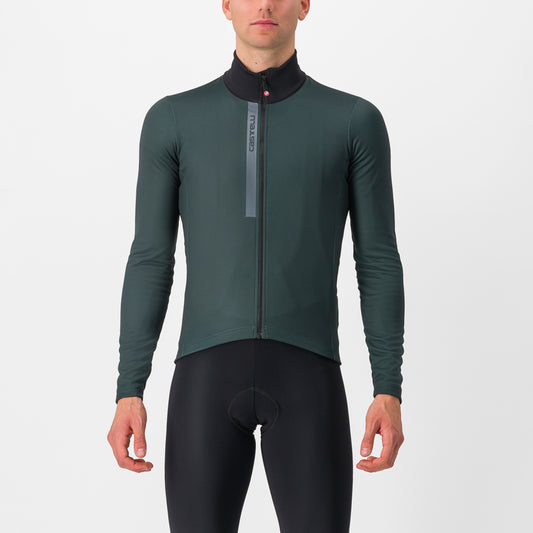 CASTELLI Entrata Thermal Jersey - Rover Green /  Black