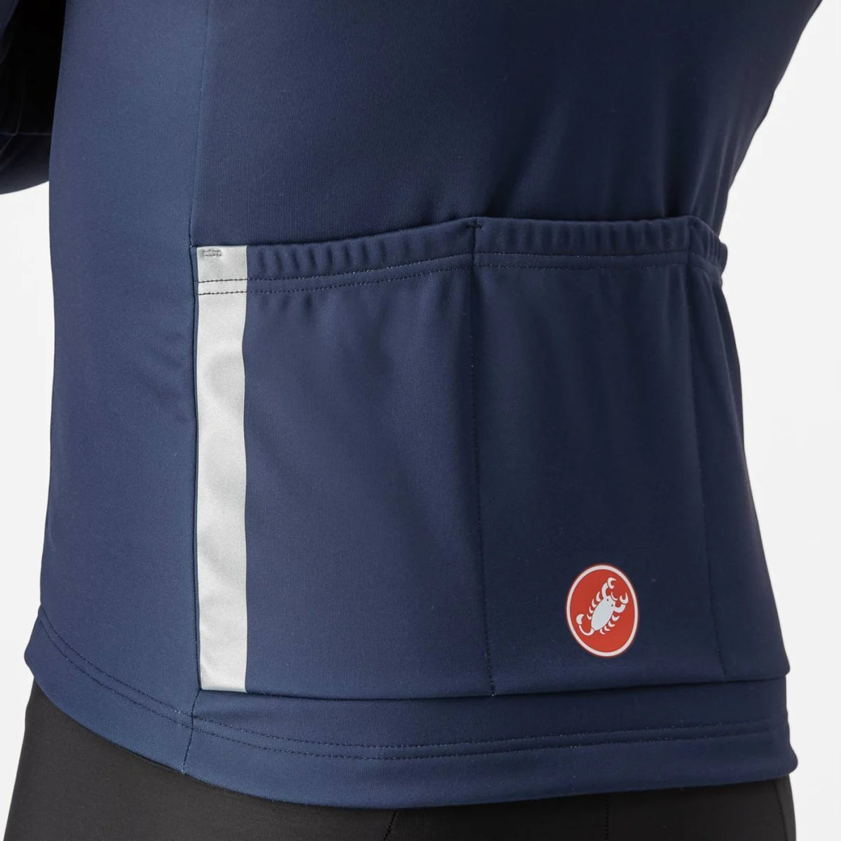 CASTELLI Entrata Thermal Jersey - Belgian Blue / Silver Gray