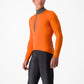 CASTELLI Entrata Thermal Jersey - Red Orange / Urban Gray