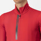 CASTELLI Entrata Thermal Jersey - Pompeian Red/ Silver Gray