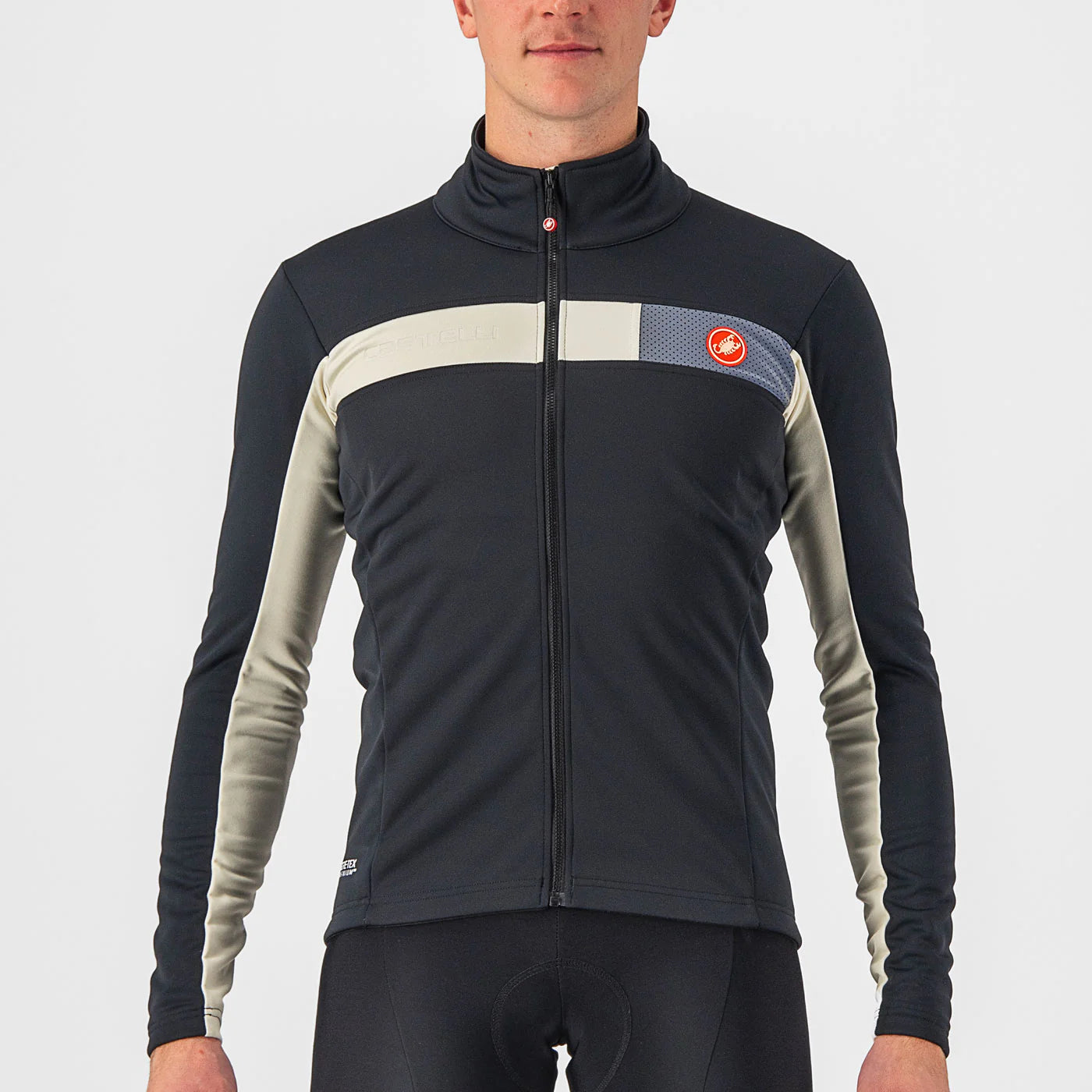 CASTELLI Mortirolo 6S Jacket - Light Black / Charcoal / Silver Reflex