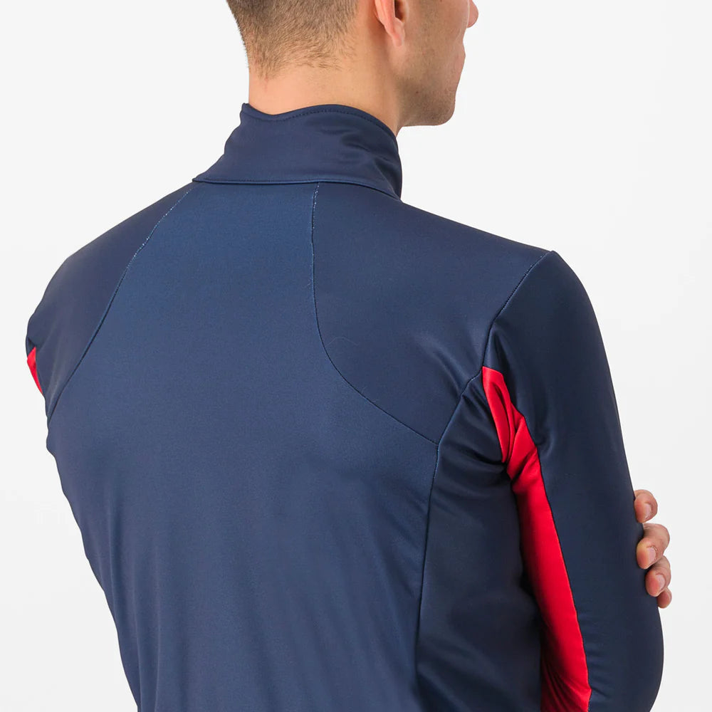 CASTELLI Mortirolo 6S Jacket - Belgian Blue / Red / Silver Reflex